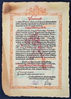 1945 Díszes Oklevél, Kivonat A Székesfővárosi Alkalmazottak Szociáldemokrata Csoportja Végrehajtó Bizottságának Jegyzőkö - Unclassified