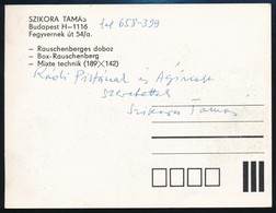 Szikora Tamás (1943-2012) Festőművész által Dedikált Képeslap - Altri & Non Classificati