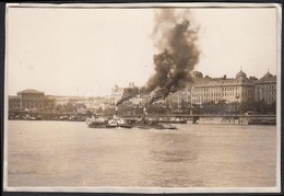 1929 Kinszki Imre (1901-1945): Gőzhajók Találkozása, Feliratozott Vintage Fotó A Szerző Hagyatékából, 5,5x8,5 Cm - Otros & Sin Clasificación