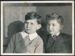 1936 Január 19. Kinszki Gábor és Barátja, Kinszki Imre (1901-1945) Budapesti Fotóművész  Jelzés Nélküli Vintage Fényképe - Autres & Non Classés