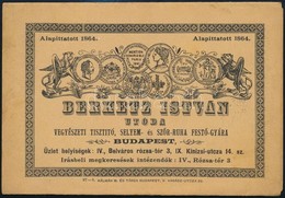 Cca 1890 Berketz István Vegyészeti Tisztító és Ruha Gyár Reklám Nyomtatvány. - Pubblicitari