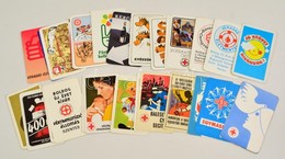 1967-1989 29 Db Kártyanaptár, Többségében Magyar Vöröskereszttel, Véradással Kapcsolatos Kártyanaptárak - Advertising