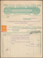 1931-1933 Pázmány Péter Tudomány Egyetem II. Sz. Kórbonctani Intézetének Szóló 2 Fejléces Számla (Pejtsik Károl  Fénykép - Werbung