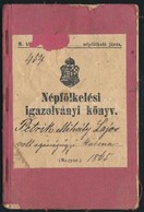 1898 Kaposvár, Népfölkelési Igazolványi Könyv - Sonstige & Ohne Zuordnung