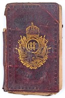 1886 Magyar Katonai Jegyzéknaptár, érdekels Feljegyzésekkel, Sérült, Részben Elválló Bőrkötésben - Sonstige & Ohne Zuordnung