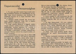 Cca 1941-1945 Tízparancsolat Oroszországban, Két Lyukkal, 17x12 Cm. - Other & Unclassified