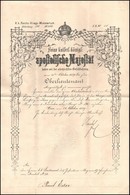 1879 Díszes Főhadnagyi Kinevezés Éder Pál (1849-1916)  K.u.k. 76. Gyalogezred Tisztje Részére, Szárazpecséttel, Aláíráss - Other & Unclassified