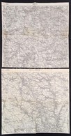 Cca 1910 2 Katonai Térkép: Biskupice, Grzymalow, 50x40 Cm - Autres & Non Classés