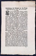 1768 Belgrád Kormányzójának, A Kádinak és A Janicsár Agának Fermánjának, írásos Parancsának Német Nyelvű Fordítása, Ny.  - Non Classificati