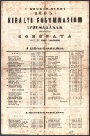 1847 A Kegyes Tanítórend Budai Királyi Főtanodalmába Járó Ifjúságnak érdemsora 1847/8. év Első Félévben, Foltos, 4 P. - Zonder Classificatie
