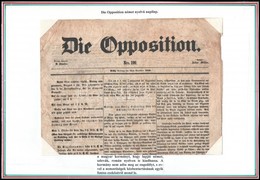 1849 Die Opposition. Nr. 196. 1848. Nov. 26. Benne A Kor Híreivel, Hirdetésekkel, Német Nyelven. 
Pest, Trattner-Károlyi - Ohne Zuordnung