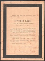 1894 Kossuth Lajos Halálát Hirdető Székesfővárosi Hirdetmény. 26x34 Cm - Non Classificati