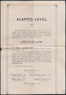 1912 Alsóörs, A Kisfaludy-kör Alapítólevele, Alapszabályai, 4 P. - Zonder Classificatie