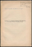 Cca 1920 4 Db Dedikált Különlenyomat. Szent-Iványi Béla, Varannai, Angyal Endre, Heller Bernát. - Non Classés