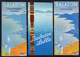 Cca 1930 3 Db Balaton Reklám Nyomtatvány. - Sin Clasificación