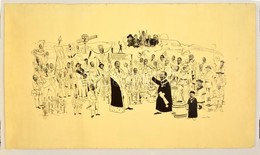 Cca 1939 Örökifjak Táborozása, Borász Témájú Humoros Kollázs, Nyomat, Felcsavarva, 35×60 Cm - Non Classificati