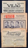 1945-1956 4 Db újság Fontos Történelmi Eseményekről Szóló Rendkívüli Tudósításokkal: Hitler öngyilkossága, A Köztársaság - Sin Clasificación