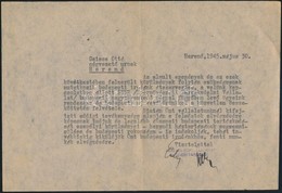 1945 Herendi Porcelángyár Rt. Levele Geisse Ottó Cégvezető Részére, Melyben A Budapesti ügyek Intézésével Megbízzák, Val - Sin Clasificación