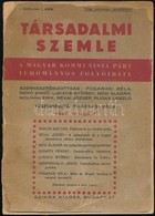 1946 Társadalmi Szemle, A Magyar Kommunista Párt Tudományos Folyóirata, I. évfolyam 1. Szám, Sérült Borítóval - Sin Clasificación