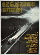 1979 Az éjszakai Utazók, Tudományos-fantasztikus Film Plakátja, Németh Ferenc Grafikája, Hajtott, 80×57 Cm - Altri & Non Classificati