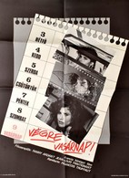 1985 Végre Vasárnap Ofszet Film Plakát, Hajtogatva, Jó állapotban 57x80  Cm - Other & Unclassified