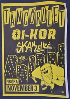 1989 Rádi Sándor (?-?): Táncőrület, Petőfi Csarnok 1989. Nov. 3., Oi-Kor, Skanzelizé, Underground Koncertplakát, Gyűrődé - Other & Unclassified