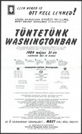 1984 Tüntetünk Washingtonban, Az American Hungarian Action Committee Plakátja Amerikai Magyar Tüntetésről, Hajtott, 35,5 - Sonstige & Ohne Zuordnung
