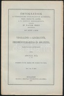 Angyal Pál: Visszalépés A Kísérlettől, Eredményelhárítás és Jóvátétel. Értekezések A Társadalmi Tudományok Köréből. XIV. - Non Classés