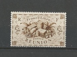 Timbre Neuf - 5 Centimes  Réunion - France Libre Postes N° 254 A Sans Surcharge - Nuevos
