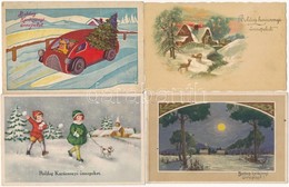 ** * 55 Db Régi Karácsonyi üdvözlőlap, Közte Modernek Is / 55 Pre-1945 Christmas Greeting Cards, Among Them Modern Cards - Unclassified