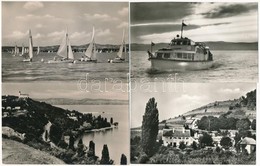 ** * 72 MODERN Fekete-fehér Városképes Balatoni Lap; Balaton és Környéke / 72 MODERN Black And White Town-view Postcards - Non Classificati