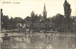 T2/T3 1928 Bodajk, Tó, Templom. Kiadja Varga Mihály (fl) - Non Classés