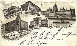 * T3 1893 (Vorläufer!!!) Budapest, Nemzeti Múzeum és Színház, Központi (Keleti) Pályaudvar, Új Országház, Műegyetem. Ott - Ohne Zuordnung