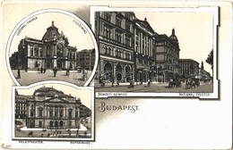 ** T2/T3 Budapest, Vígszínház, Népszínház, Nemzeti Színház. Art Nouveau, Litho (EK) - Non Classés