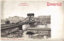 ** T2/T3 Budapest, Lánchíd, Rakpart. Litho - Sin Clasificación