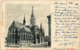 T4 1899 Budapest I. Mátyás Templom. Divald Károly 8. Sz. (fa) - Unclassified