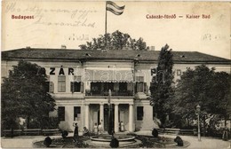 T2/T3 1914 Budapest II. Császár Fürdő, Magyar Zászló (EK) - Ohne Zuordnung