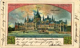 T2/T3 1899 Budapest V. Országház, Parlament. Back & Schmitt Art Nouveau, Litho S: Rosenberger (EK) - Sin Clasificación