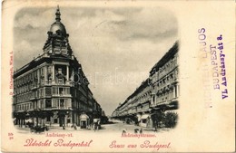 T2/T3 1898 Budapest VI. Andrássy út, Földalatti Vasúti Megállóhely. D. Halberstadt Kiadása (fa) - Ohne Zuordnung