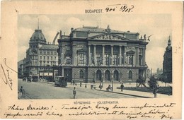 T2 1901 Budapest VIII. Népszínház, Villamos, Zálogkölcsön Intézet - Unclassified
