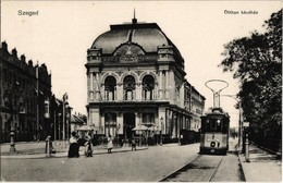 ** T1 Szeged, Otthon Kávéház, Kass Vigadó, 7-es Számú Villamos A Közvágóhíd Felé. Pető Ernő Kiadása - Ohne Zuordnung