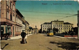 T3 1911 Szeged, Dugonics Tér Az ügysészséggel, Villamos, Markovics Lajos üzlete (kis Szakadás / Small Tear) - Ohne Zuordnung