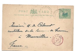 WA019/ WEST AUSTRALIEN - Zudruck Mit Neuer Postrate Nach Übersee (Frankreich, Marseille) 1893 Ex King Georges Sound - Storia Postale