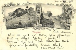* T2/T3 Visegrád, Várrom, Lovagterem. Kiadja Stefan Zoller. Art Nouveau, Floral (fl) - Unclassified
