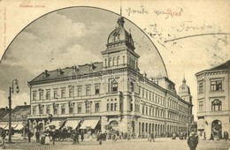 * T2/T3 1902 Arad, Neumann Palota, Hungaria Kávéház, üzletek / Palace, Café, Shops (EK) - Ohne Zuordnung