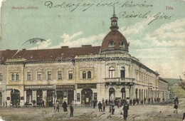 T4 1906 Dés, Dej; Hungaria Szálloda, Kávéház és étterem, Kanyó Antal, Rehák Ágoston, Bakó Mihály, Herskovits I. üzlete.  - Ohne Zuordnung