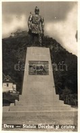 T2 Déva, Decebal Szobor és Vár A Háttérben / Statuia Decebal Si Cetatea / Statue - Zonder Classificatie