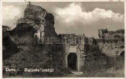 * T2/T3 1938 Déva, Várrom / Ruinele Cetatii / Castle Ruins. Photo Corso - Non Classés