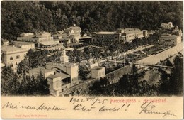 T2/T3 1902 Herkulesfürdő, Herkulesbad, Baile Herculane; Látkép, Híd, Fürdő. Kiadja Emil Jäger / General View, Bridge, Ba - Sin Clasificación