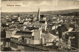 T2 1915 Kolozsvár, Cluj; Látkép, Templomok. Kiadja Gombos Ferenc / General View, Churches - Ohne Zuordnung